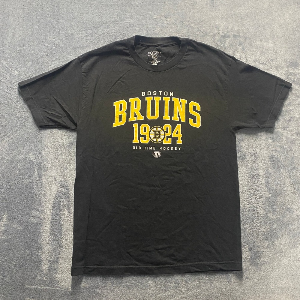 Old Time Hockey Boston Bruins Shirt Mens Large Black NHL Graphic Tee
